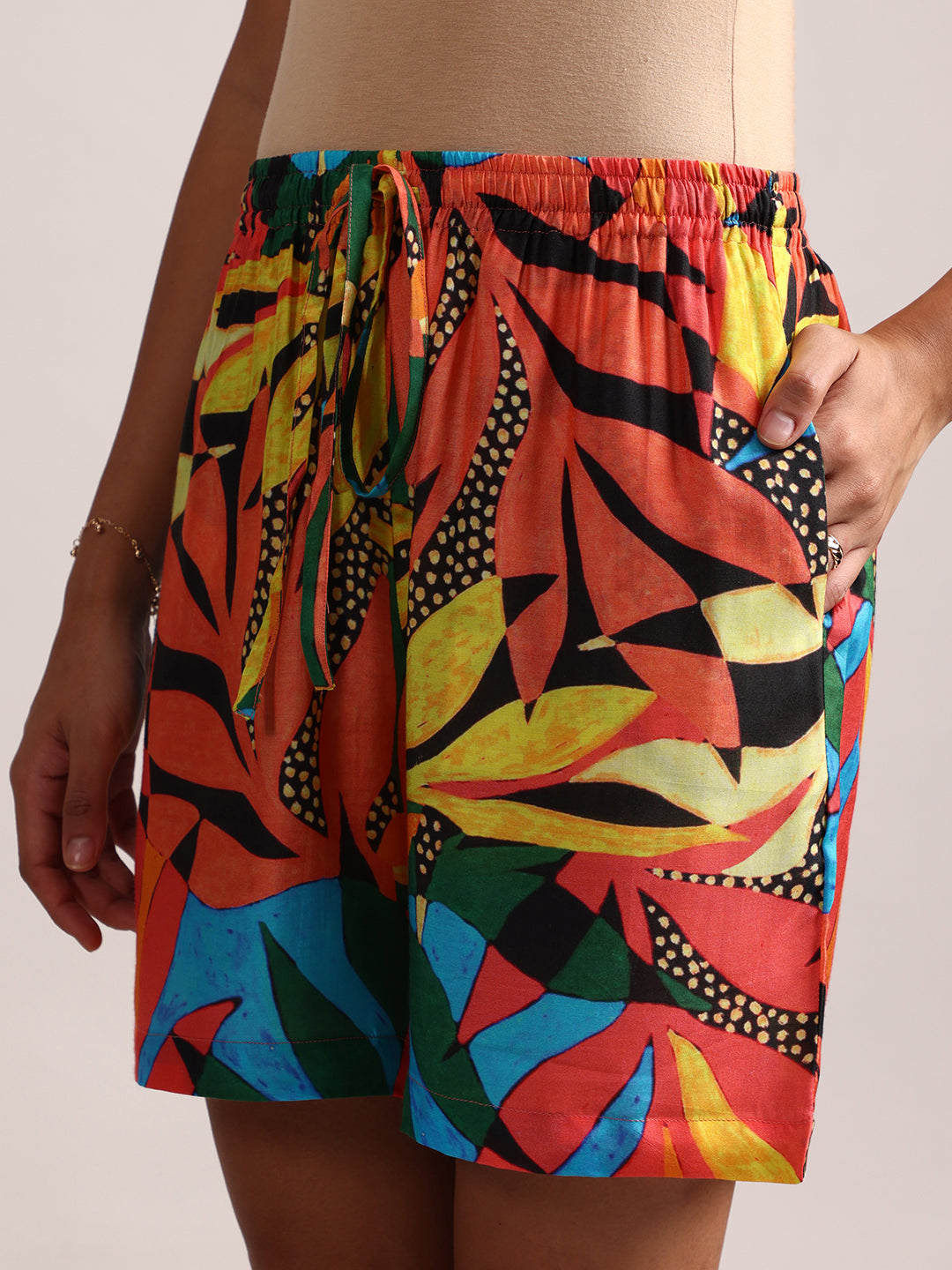 Zaccai Women's Multi Muslin Tropical Co-Ords - Distacart