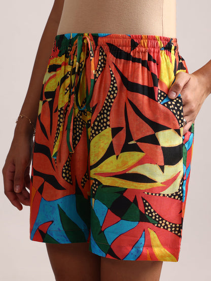 Zaccai Women's Multi Muslin Tropical Co-Ords - Distacart