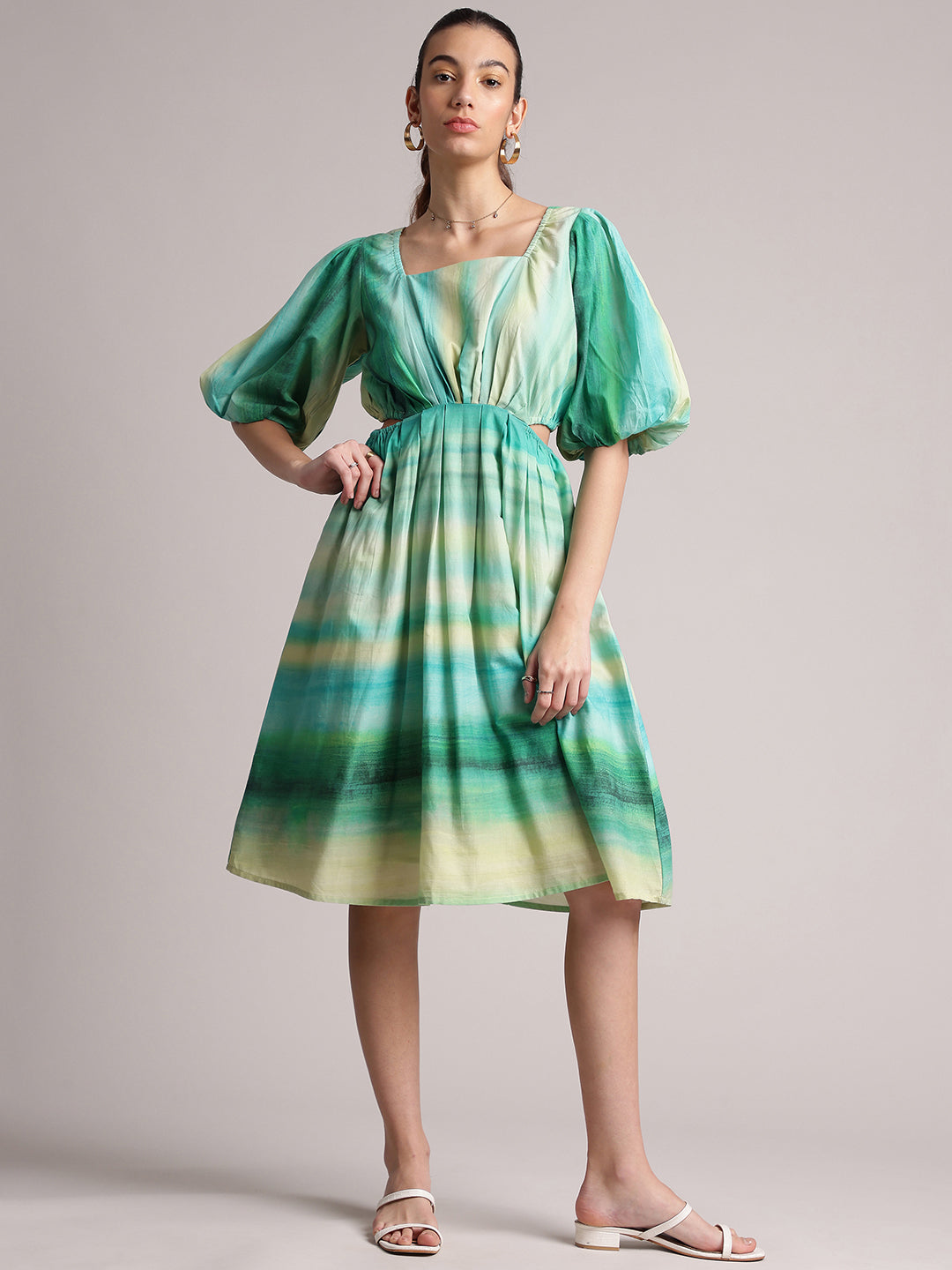 Zaccai Women's Multi Cambric Abstract Dress - Distacart