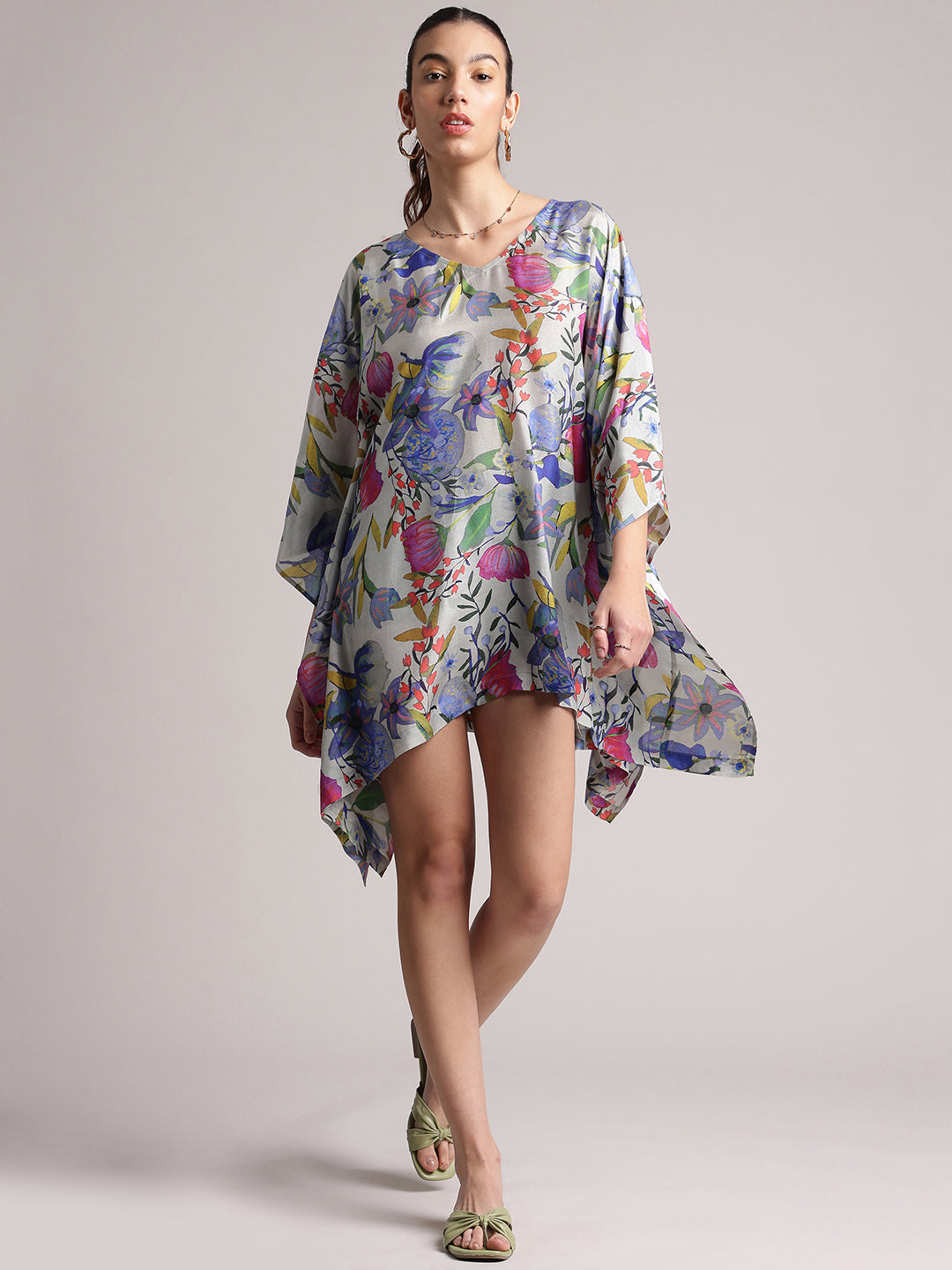 Zaccai Women's White Muslin Tropical Dress - Distacart