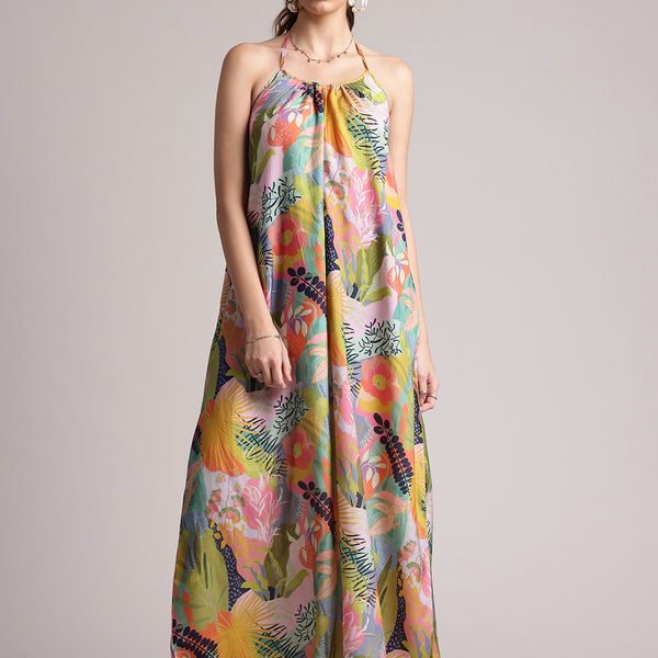 Zaccai Women's Multi Muslin Tropical Dress - Distacart