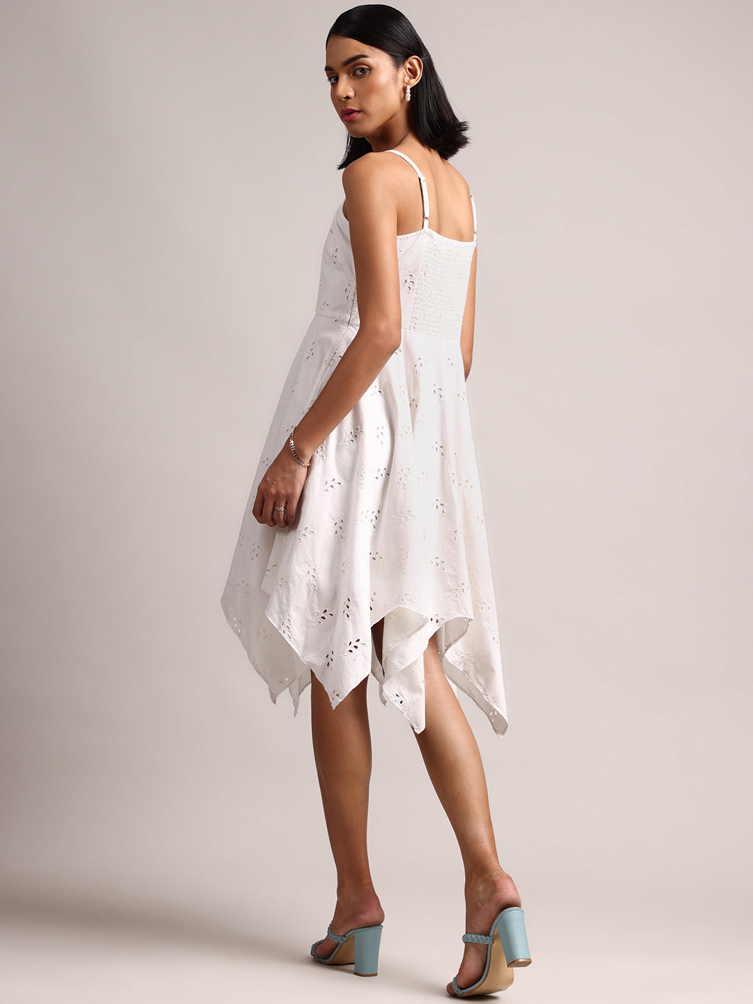 Zaccai Women's White Cambric Schiffli Dress - Distacart