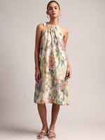 Thumbnail for Zaccai Women's Yellow Linen Floral Dress - Distacart