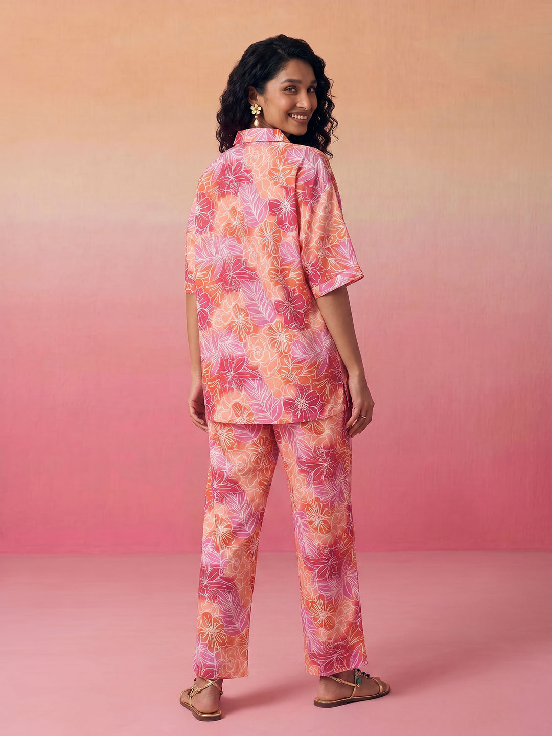Janasya Multi Straight Cotton Pant Co-ord Sets - Dista