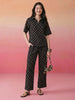 Janasya Black Straight Cotton Pant Co-ord Sets - Dista