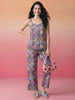 Janasya Lavender Straight Cotton Pant Co-ord Sets - Dista