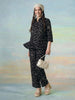 Janasya Black Straight Cotton Pant Co-ord Sets - Dista