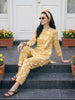 Janasya Mustard Straight Rayon Blend Pant Co-ord Sets - Dista