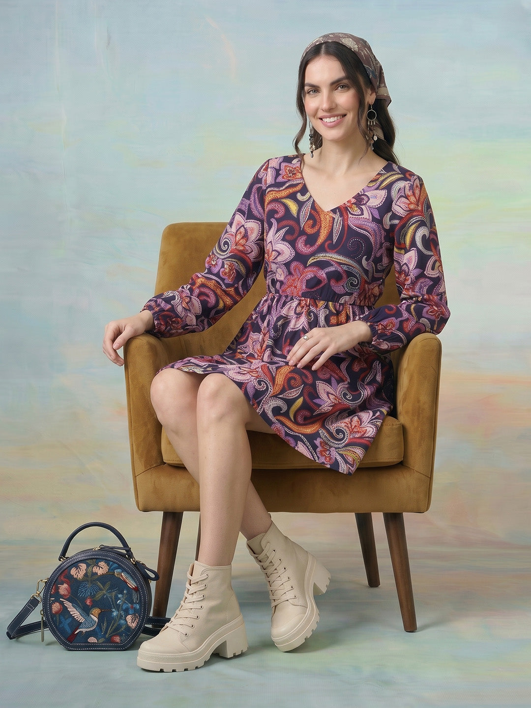 Janasya Multi Fit & Flare Cotton Dress - Dista