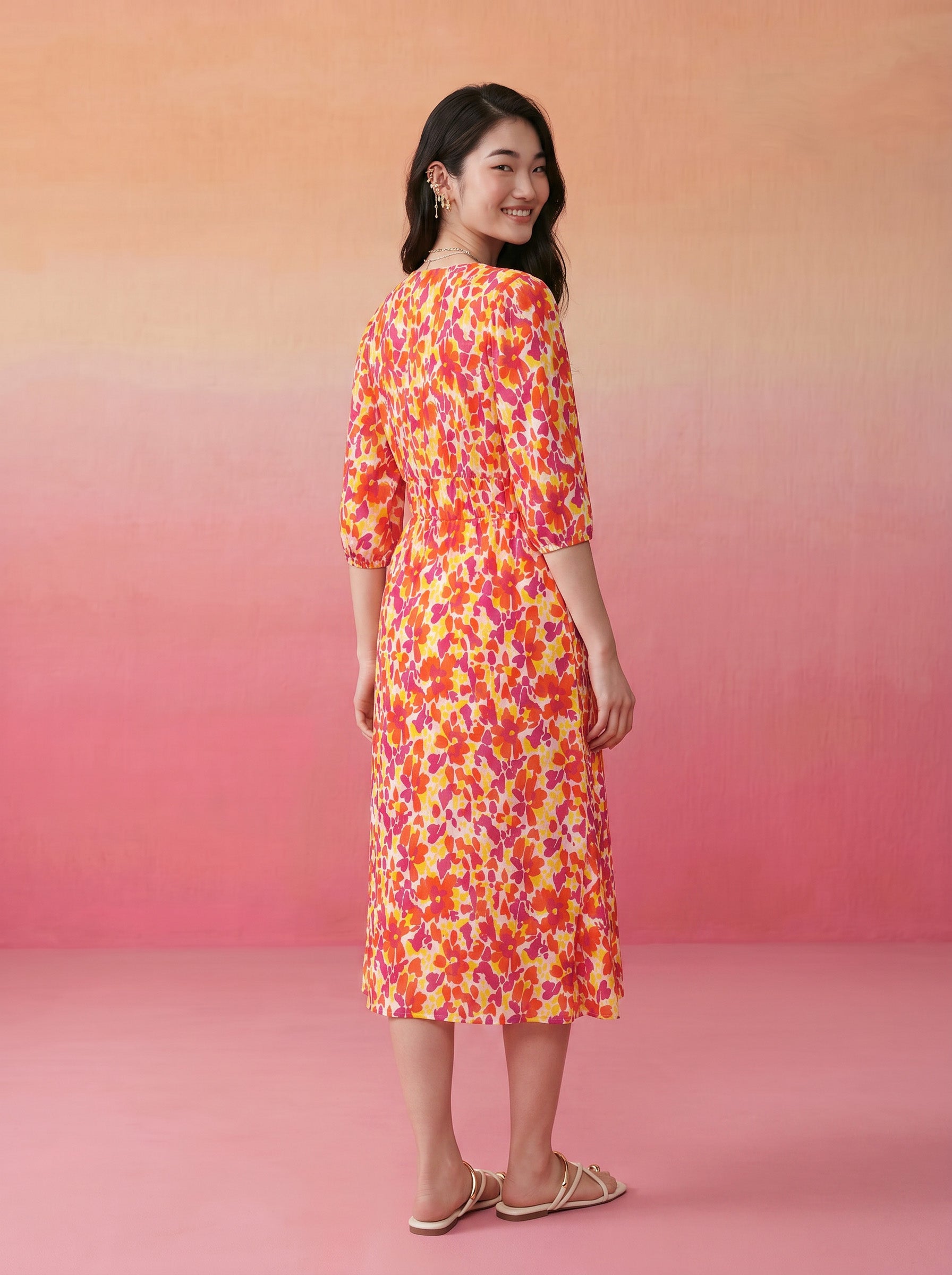 Janasya Multi Fit & Flare Cotton Dress - Dista