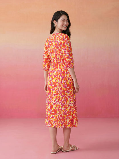 Janasya Multi Fit & Flare Cotton Dress - Dista