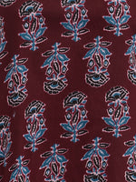 Thumbnail for Janasya Wine Straight Cotton Kurta - Dista
