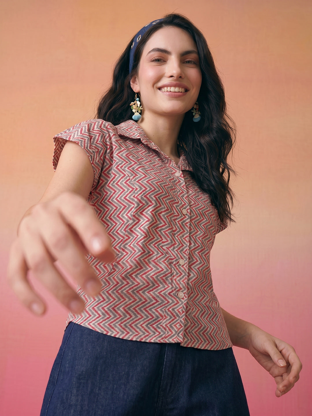 Janasya Multi Shirt Cotton Top - Dista