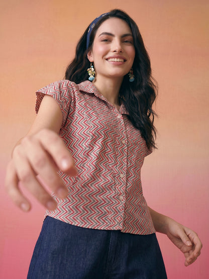 Janasya Multi Shirt Cotton Top - Dista