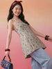 Janasya Sage A-Line Cotton Top - Dista