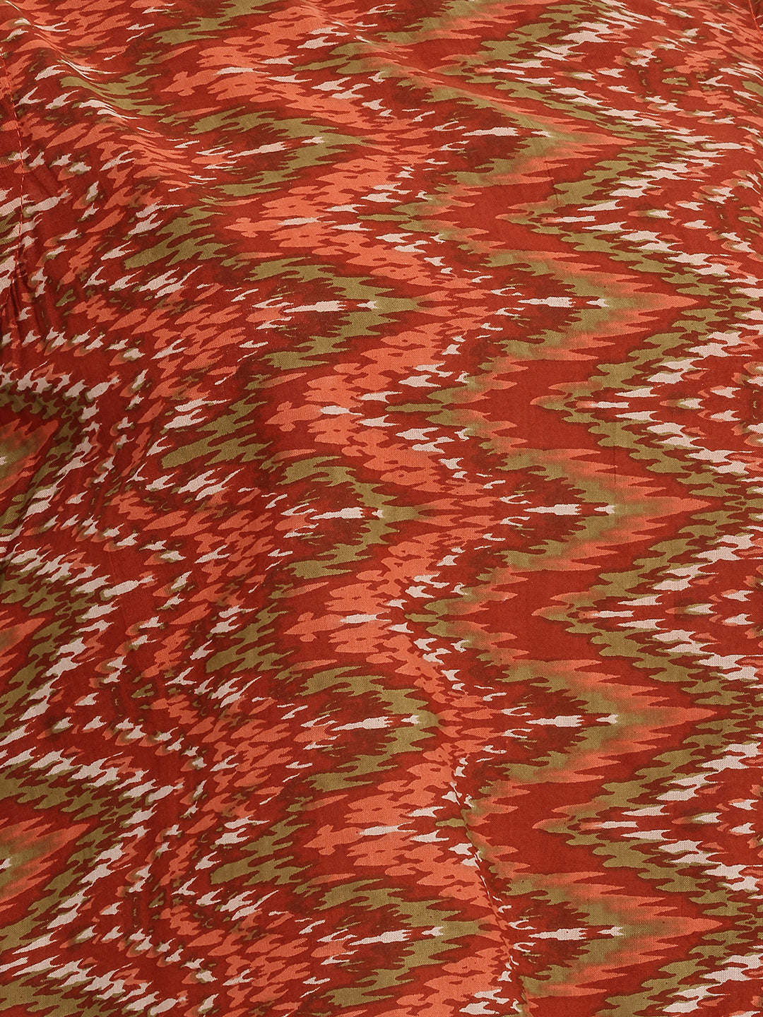 Janasya Rust Straight Cotton Top - Dista