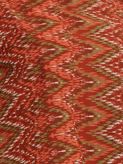 Janasya Rust Straight Cotton Top - Dista