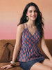 Janasya Blue Peplum Cotton Top - Dista