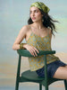 Janasya Mustard A-Line Cotton Top - Dista