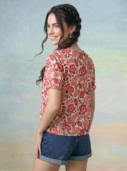 Janasya Off White Crop Cotton Top - Dista