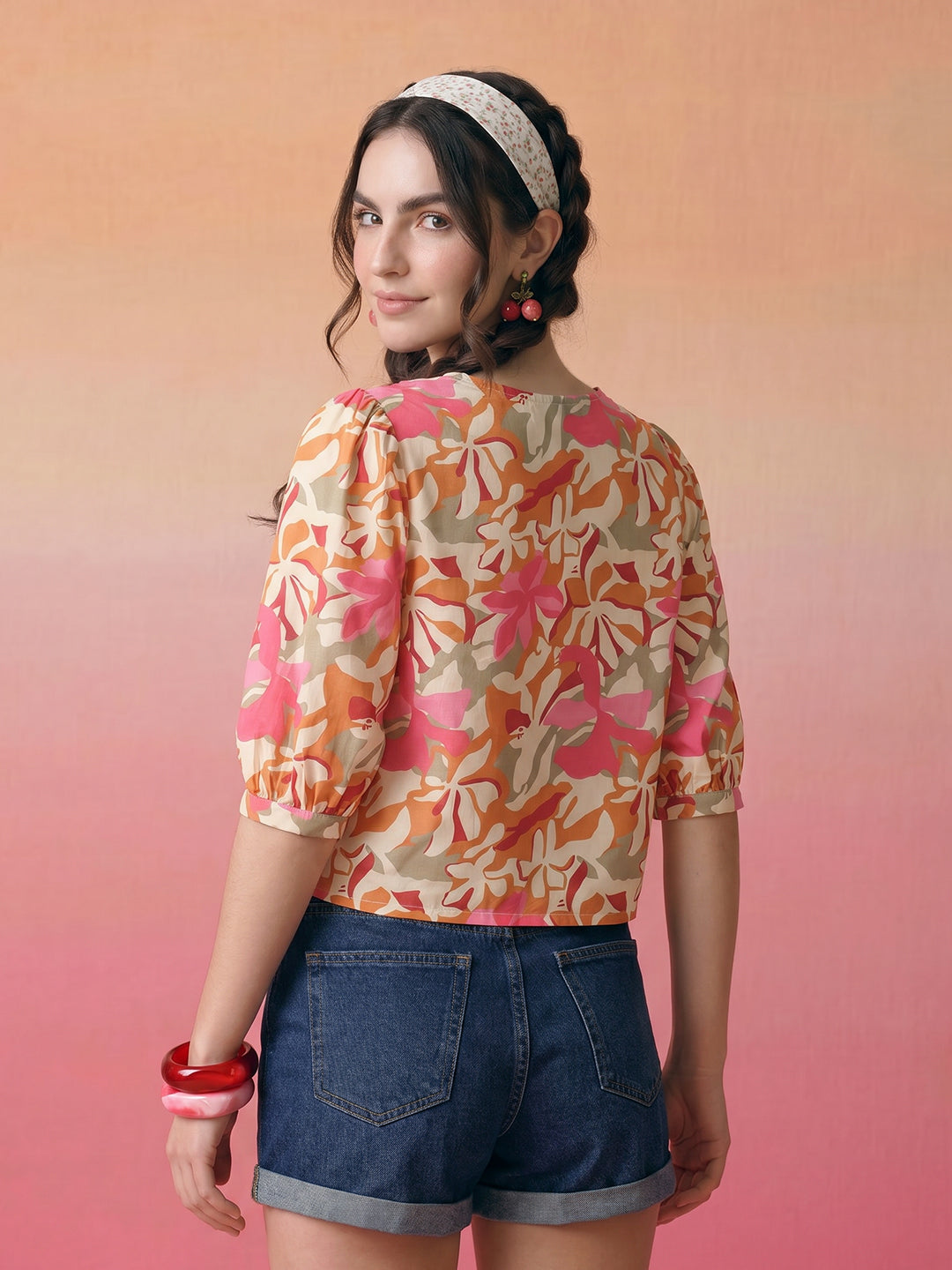 Janasya Multi Crop Rayon Blend Top - Dista