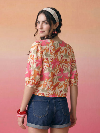 Janasya Multi Crop Rayon Blend Top - Dista