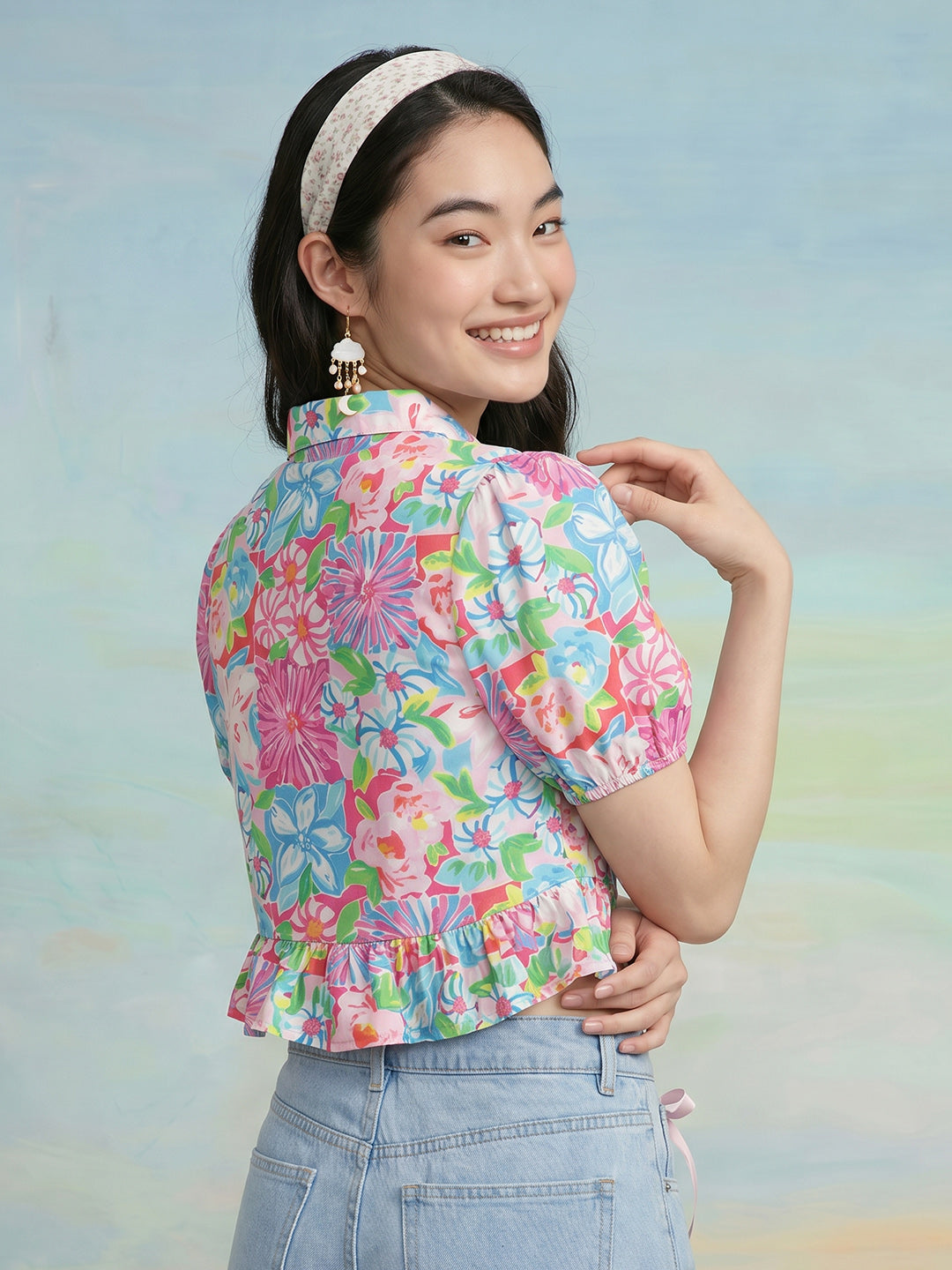 Janasya Multi Crop Crepe Top - Dista