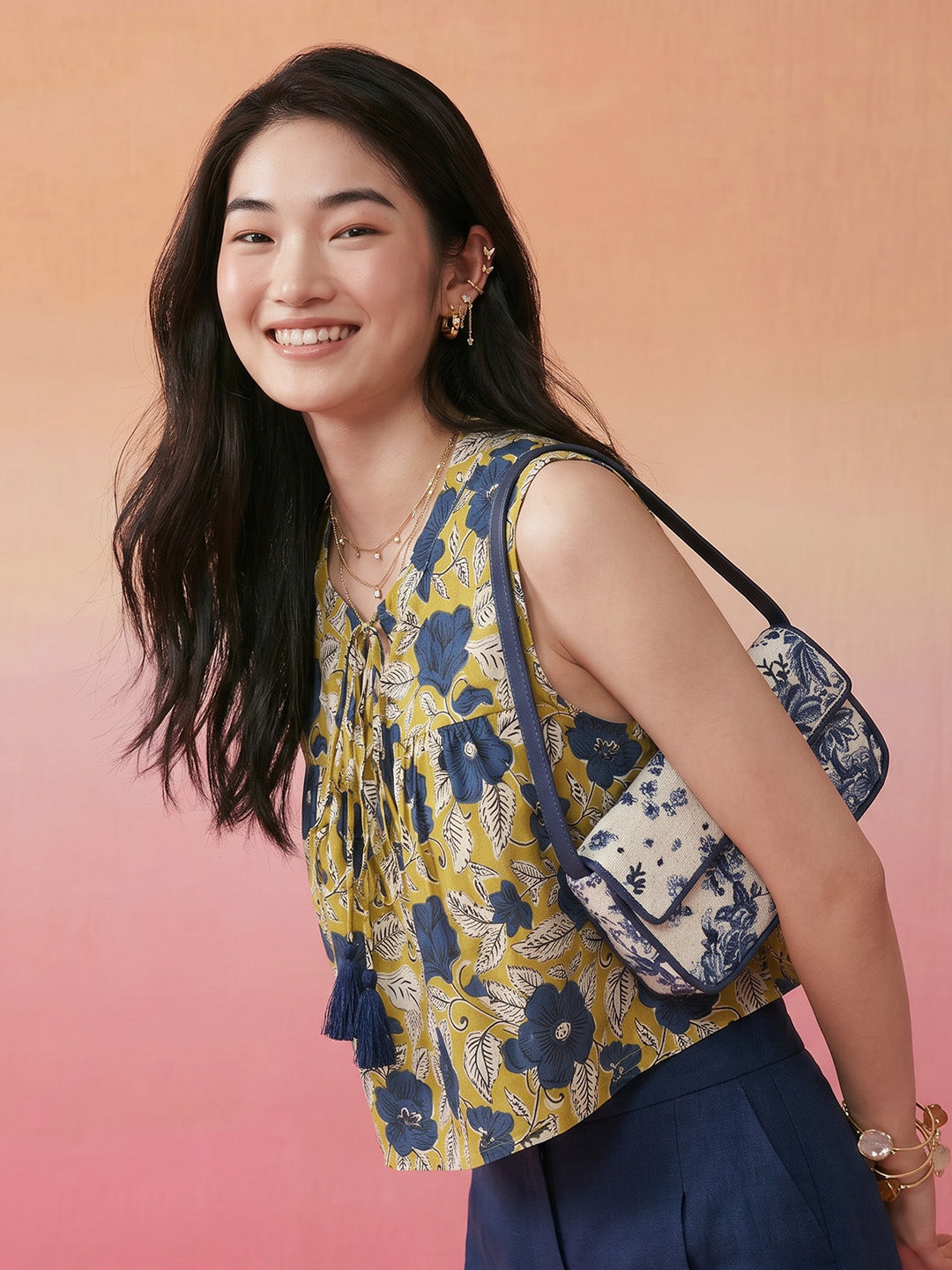 Janasya Lime Green Peplum Cotton Top - Dista
