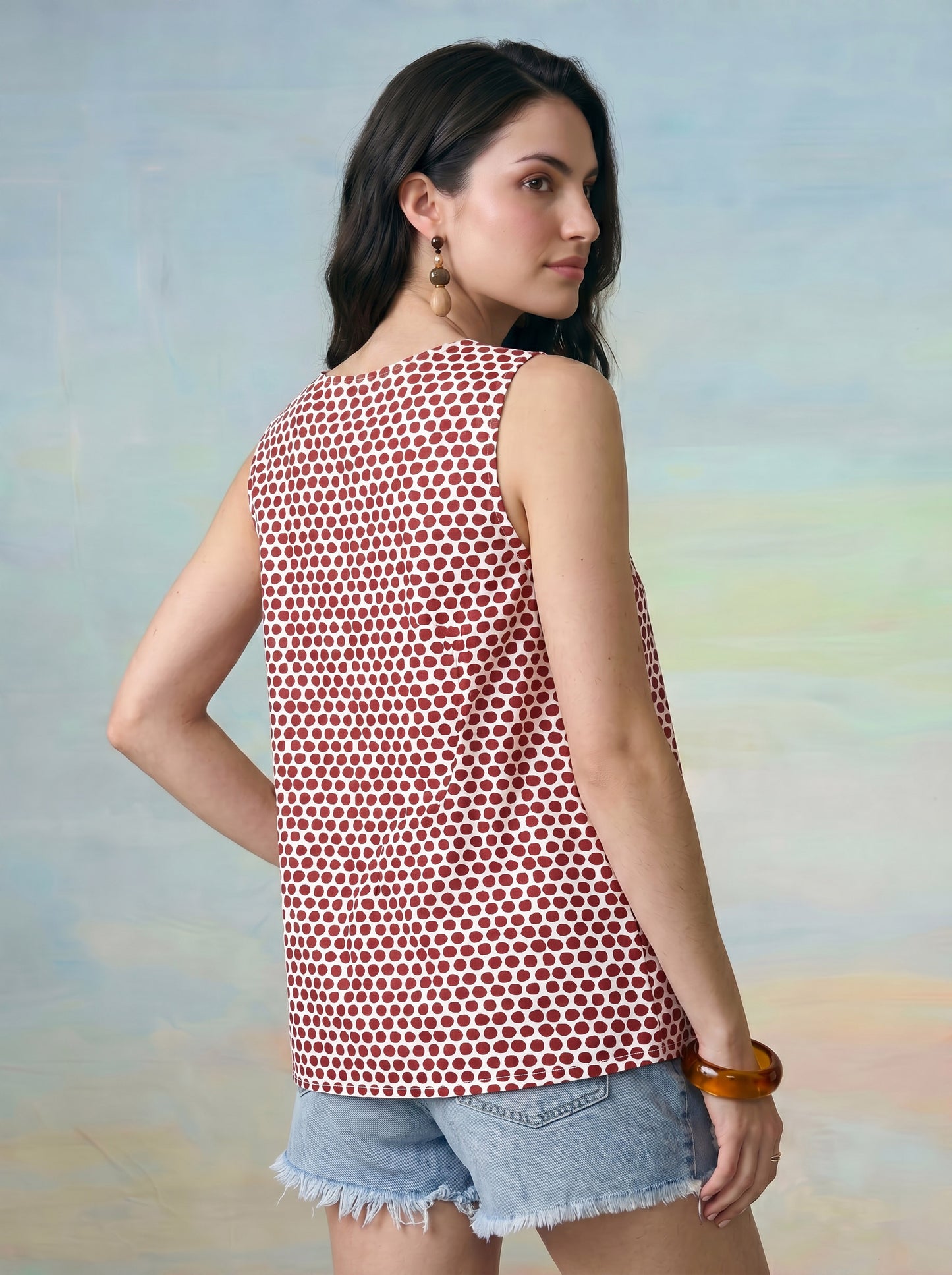 Janasya Off White A-Line Cotton Top - Dista