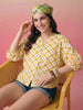 Janasya Yellow Asymmetric Cotton Tunic - Dista