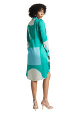 Thumbnail for Zaccai Women's Mint Satin Abstract Dress - Distacart