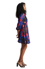 Thumbnail for Zaccai Women's Blue Satin Abstract Dress - Distacart
