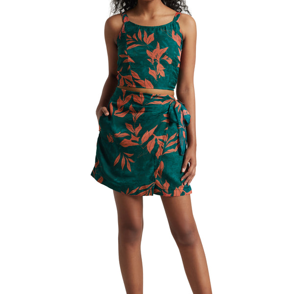 Zaccai Women's Teal Green Organza Abstract Co-ord Set - Distacart