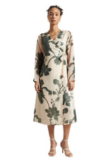 Thumbnail for Zaccai Women's Cream Organza Floral Dress - Distacart