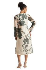 Thumbnail for Zaccai Women's Cream Organza Floral Dress - Distacart