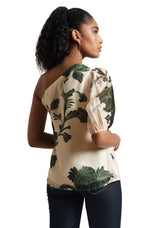 Thumbnail for Zaccai Women's Cream Organza Floral Top - Distacart