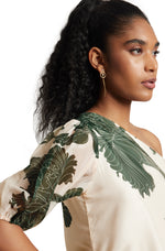 Thumbnail for Zaccai Women's Cream Organza Floral Top - Distacart