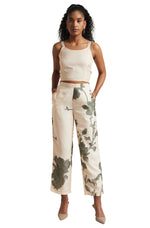 Thumbnail for Zaccai Women's Cream Organza Floral Co-ord Set - Distacart