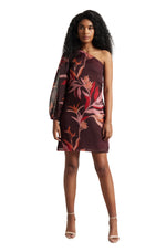 Thumbnail for Zaccai Women's Wine Organza Floral Dress - Distacart