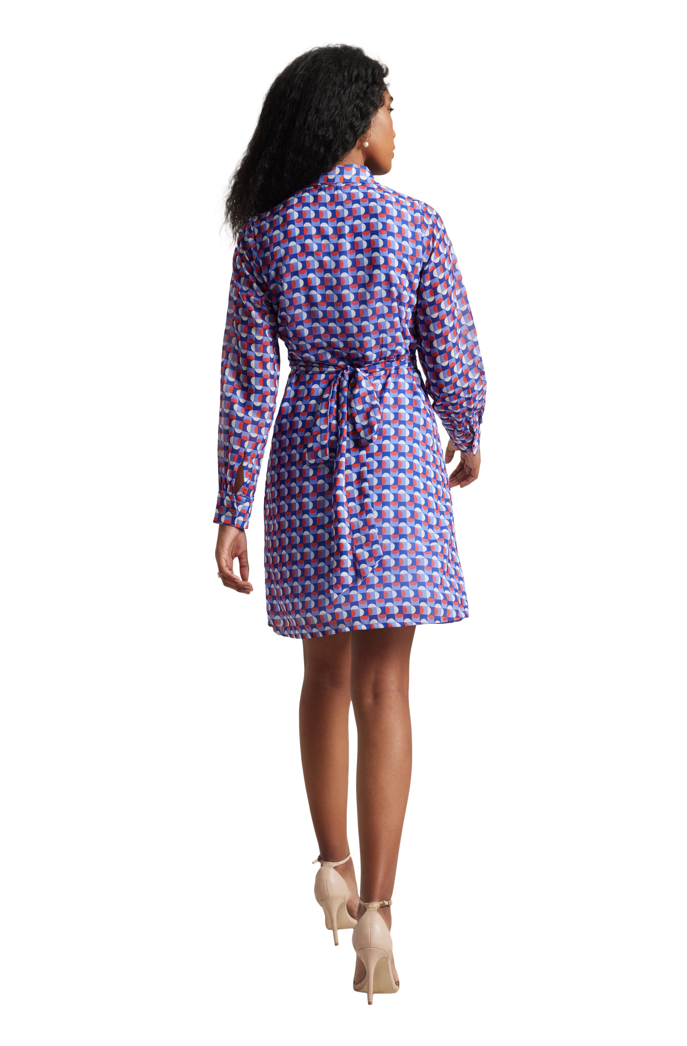 Zaccai Women's Purple Georgette Geometric Dress - Distacart
