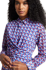Thumbnail for Zaccai Women's Purple Georgette Geometric Dress - Distacart
