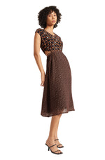 Thumbnail for Zaccai Women's Black Georgette Geometric Dress - Distacart