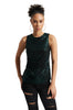 Zaccai Women's Black Poly Elastane Sequined Top - Distacart