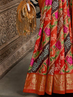Thumbnail for NOZ2TOZ Women's Tussar Silk Orange Printed Designer Saree With Blouse Piece - Distacart