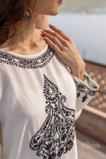 Thumbnail for Zibaa Muslin Black & White Chikankari Co-ord Set