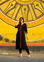 Thumbnail for Zibaa Luxury Rayon Black Chikankari Kurta Set