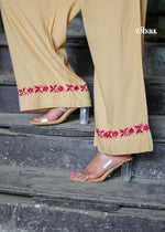 Thumbnail for Zibaa Beige Rayon Chikankari Co-ord Set