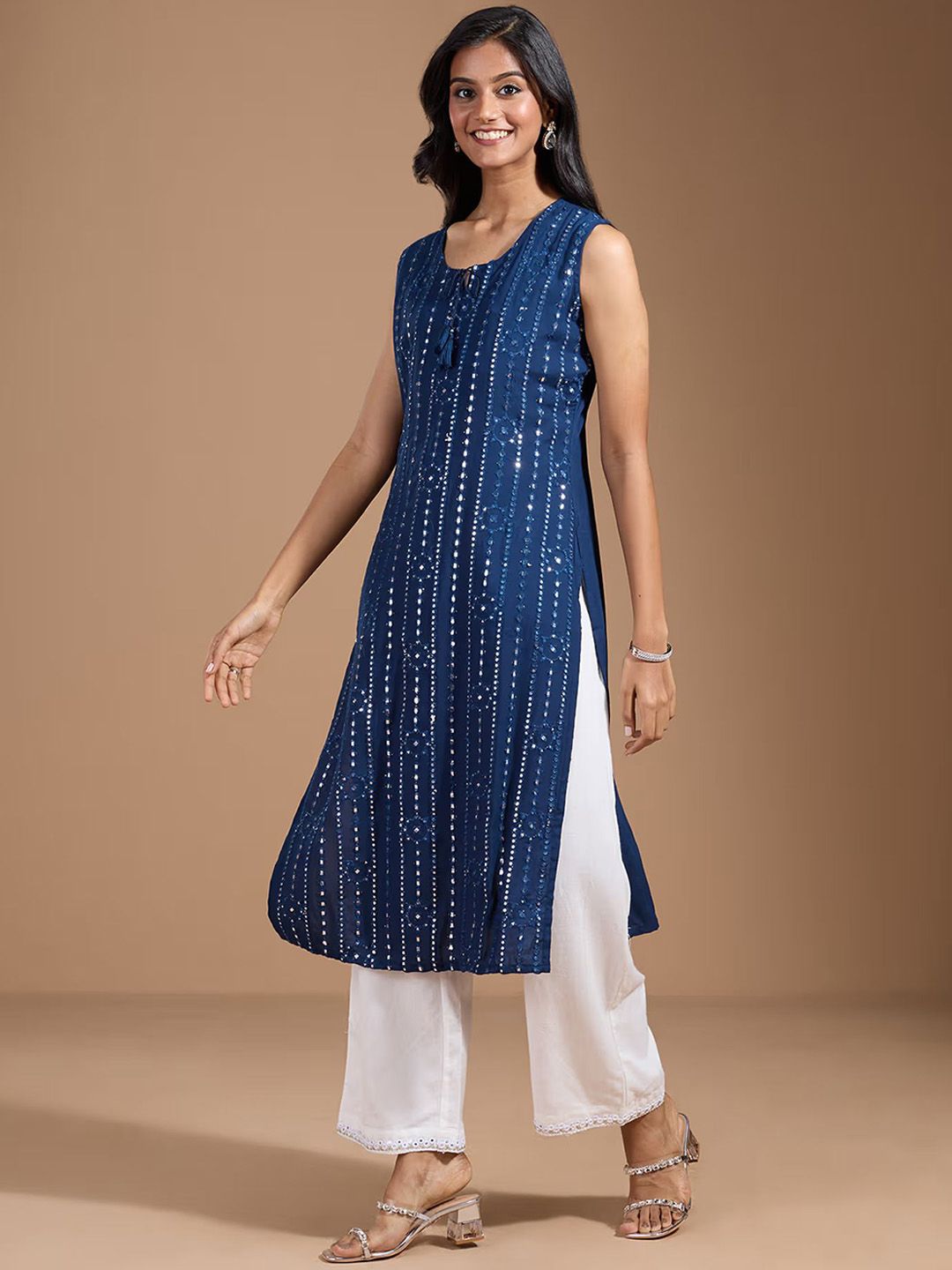 Ode by House of Pataudi Women Thread Work Kurta - Distacart