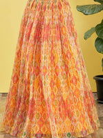 Thumbnail for Tulsi Art Bright Yellow Mirror Work Organza Function Wear Lehenga Choli