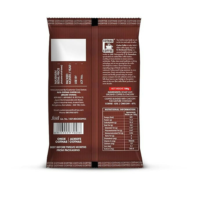 Cothas Coffee Deccan Brew Strong Filter Coffee Powder - Distacart